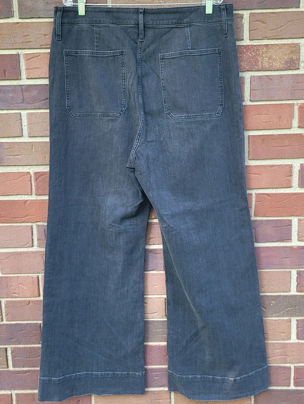 J.Crew '96 Denim Trousers Wide Leg Charcoal Jeans Womens Size 34, Measures 38x32